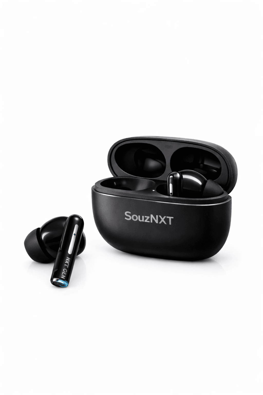 SouzNXT Bolt TWS Wireless Earbuds with Up to 46Hrs Playback, Deep Bass, Smart Touch Control & HD Calling