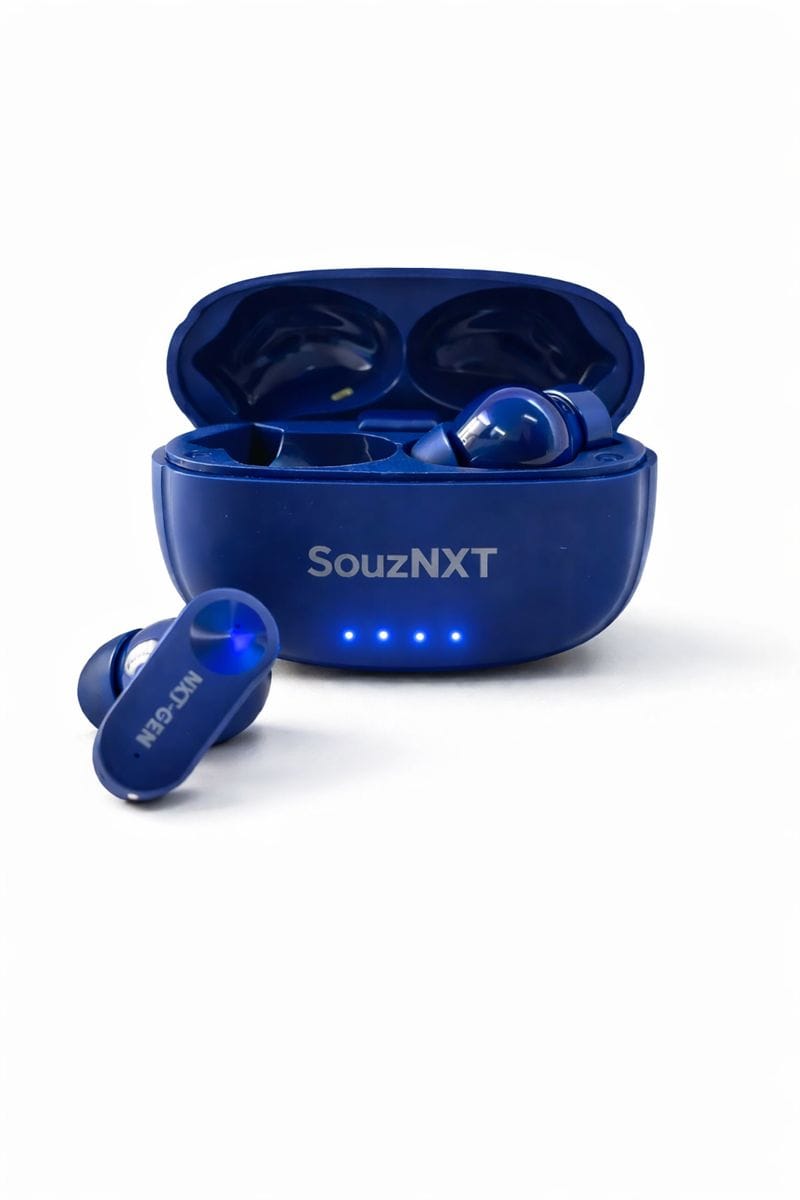 SouzNXT NXT Gen TWS Earbuds | 72 Hours Total Playback | Bluetooth 5.4 | Deep Bass HD Sound | IPX5 Water Resistant | Crystal Clear Calls | Gaming Mode