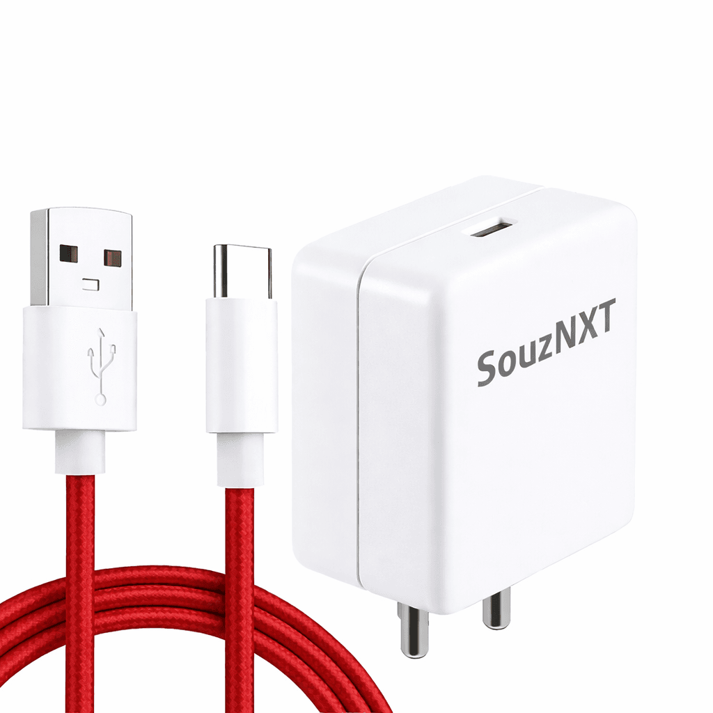 SouzNXT 120W Fast Charging Adapter with Type-C Cable | Smart IC Protection | Multi-Protocol Support | Universal Compatibility | Fast Charger Combo