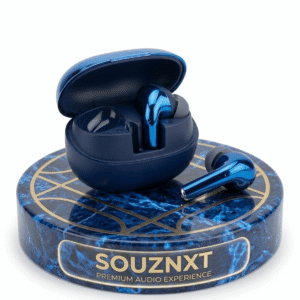 SouzNXT Supreme Buds TWS Earbuds Blue | 72 Hours Playback | Bluetooth 5.4 | Deep Bass HD Sound | ENC Noise Reduction | Gaming Mode | Touch Control