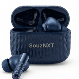 SouzNXT Prime Buds 72 Blue Edition Wireless Earbuds – 72H Playtime, Bluetooth 5.4, ENC Calling, Touch Control