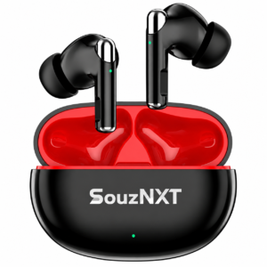 SouzNXT Rock Beat TWS Earbuds | Up to 50H Playtime, Deep Bass, ENC Clear Calling, Type-C Fast Charging & Premium Gaming Experience